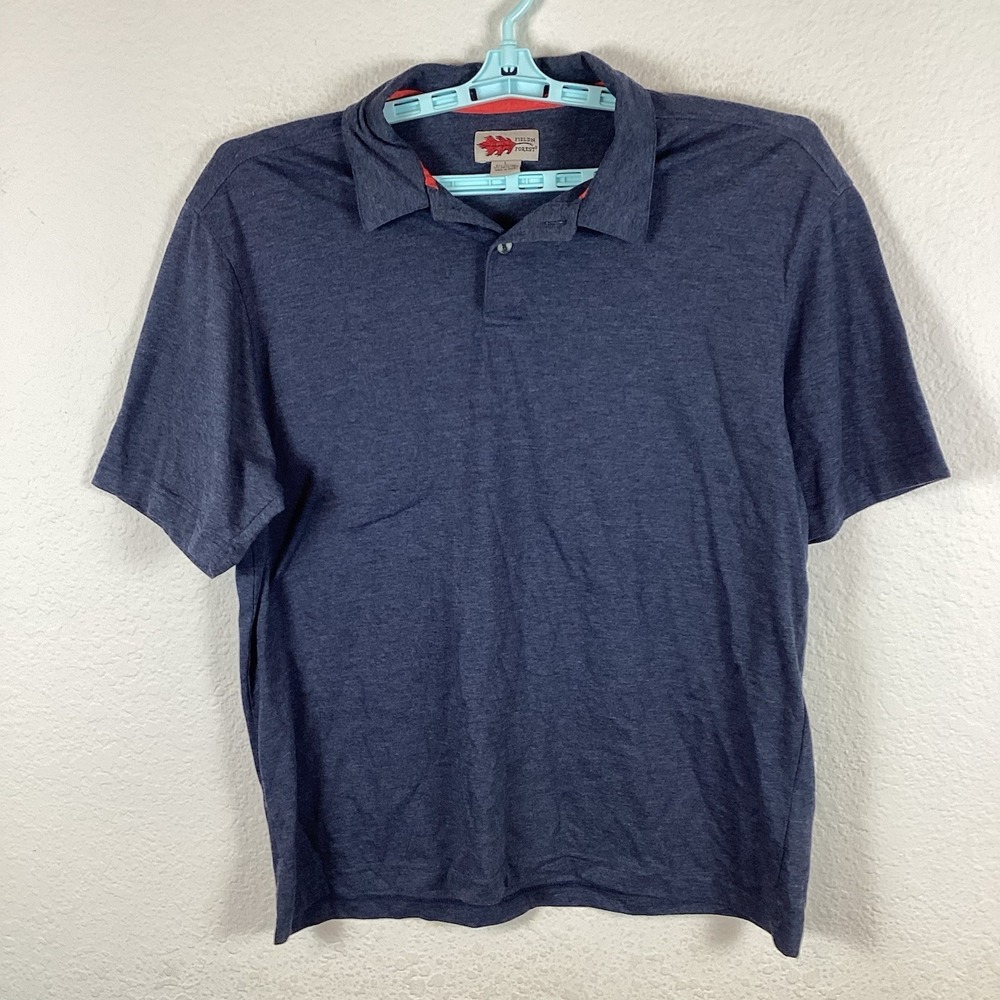 Fieldn Forest Mens Polo Sz L Large Short Sleeve Solid Collared Soft Excellent